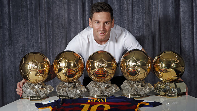 Com suas cinco Bolas de Ouro, Messi é o maior vencedor da história da premiação